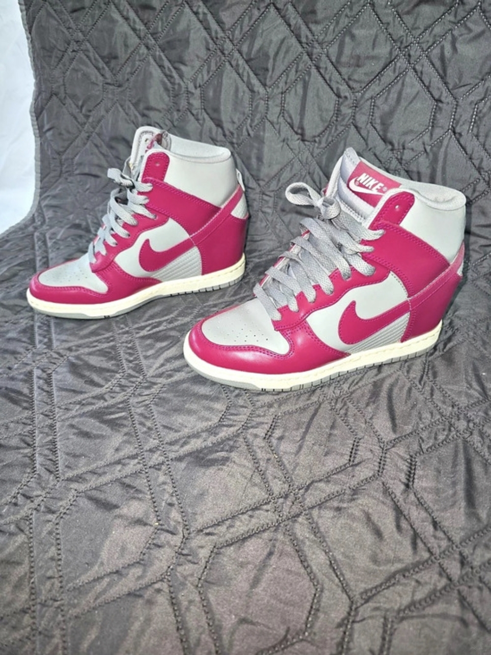 Nike Dunk High Top Sneakers Pink & Gray US 6.5